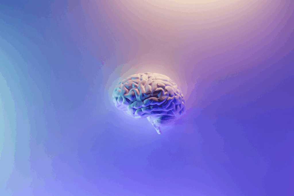 digital brain abstract background