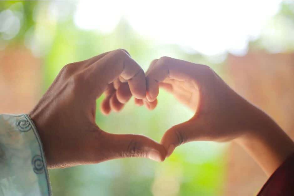 hands forming heart