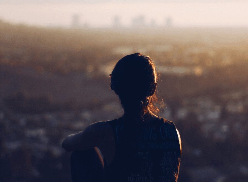 sunset city view contemplation