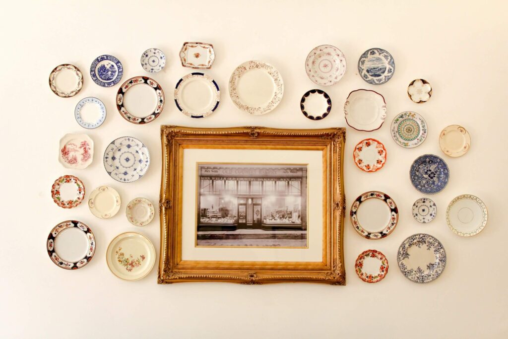 vintage plates wall decor